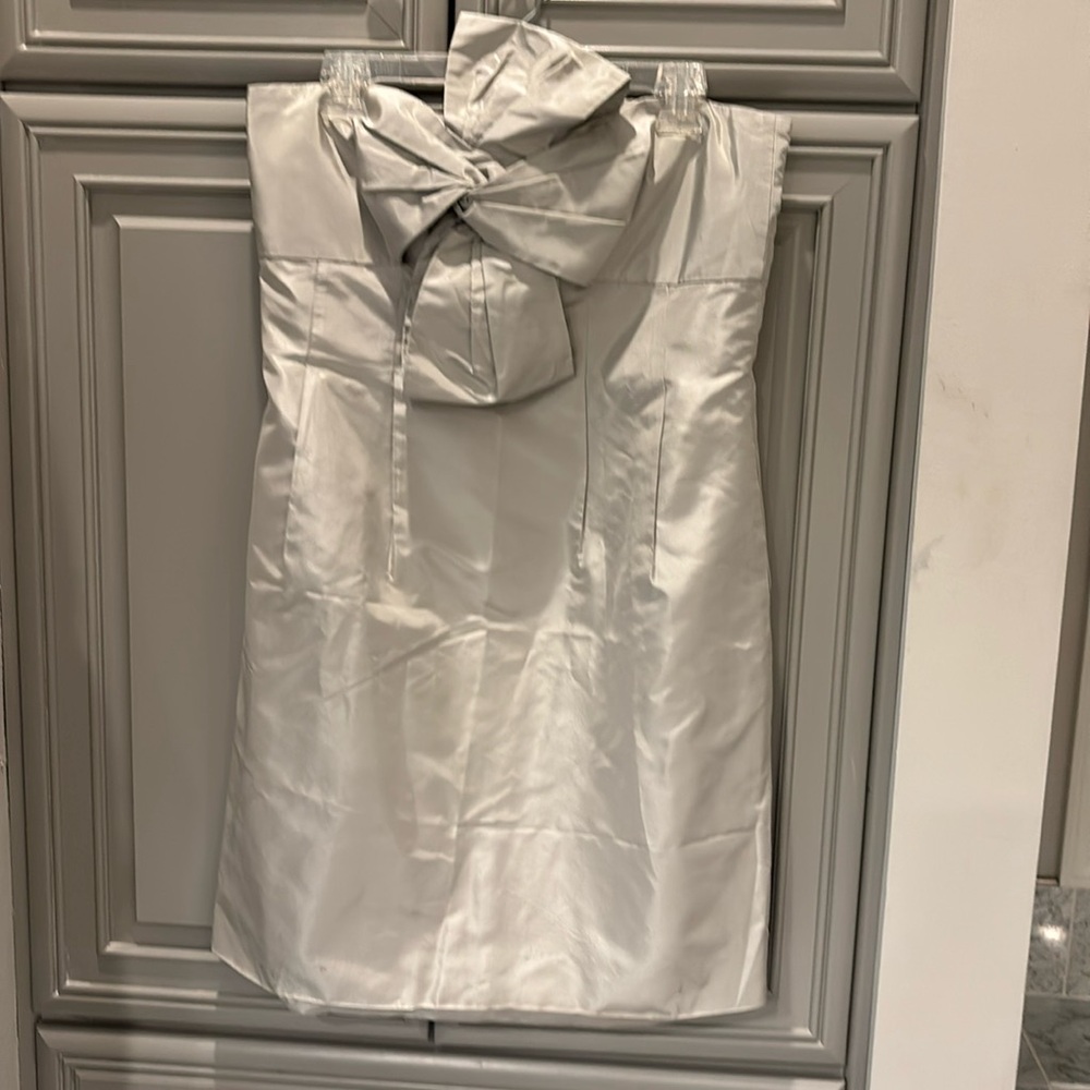 Size 12, J. crew strapless cocktail dress. Champagne color.